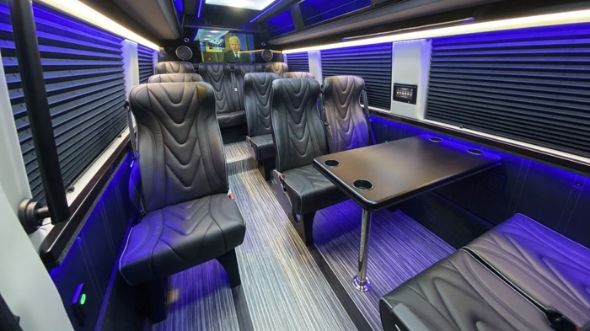 newport news 18 passenger sprinter van interior