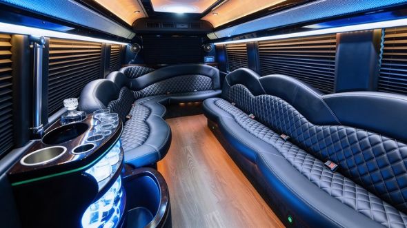 newport news sprinter limousine interior