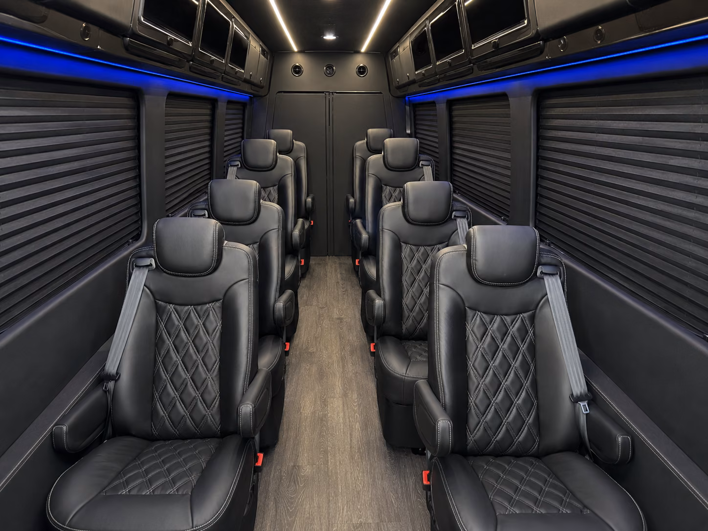newport news 12 passenger sprinter van interior