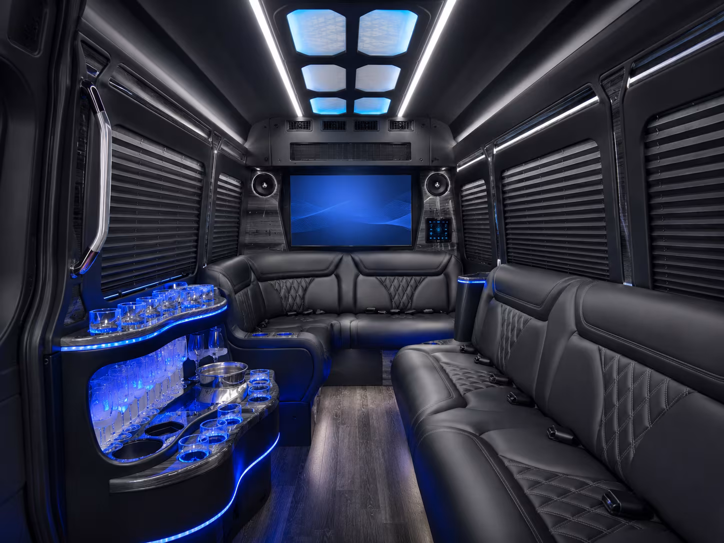 newport news sprinter limousine interior